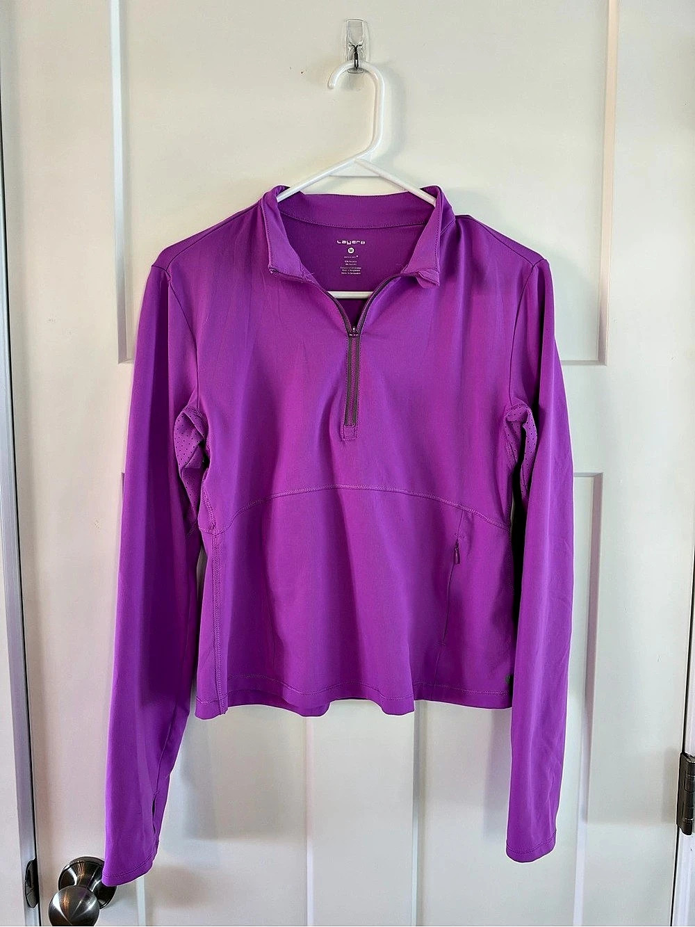 Layer8 QWICK-DRY pullover Women's Purple Quarter-Zip Size Medium